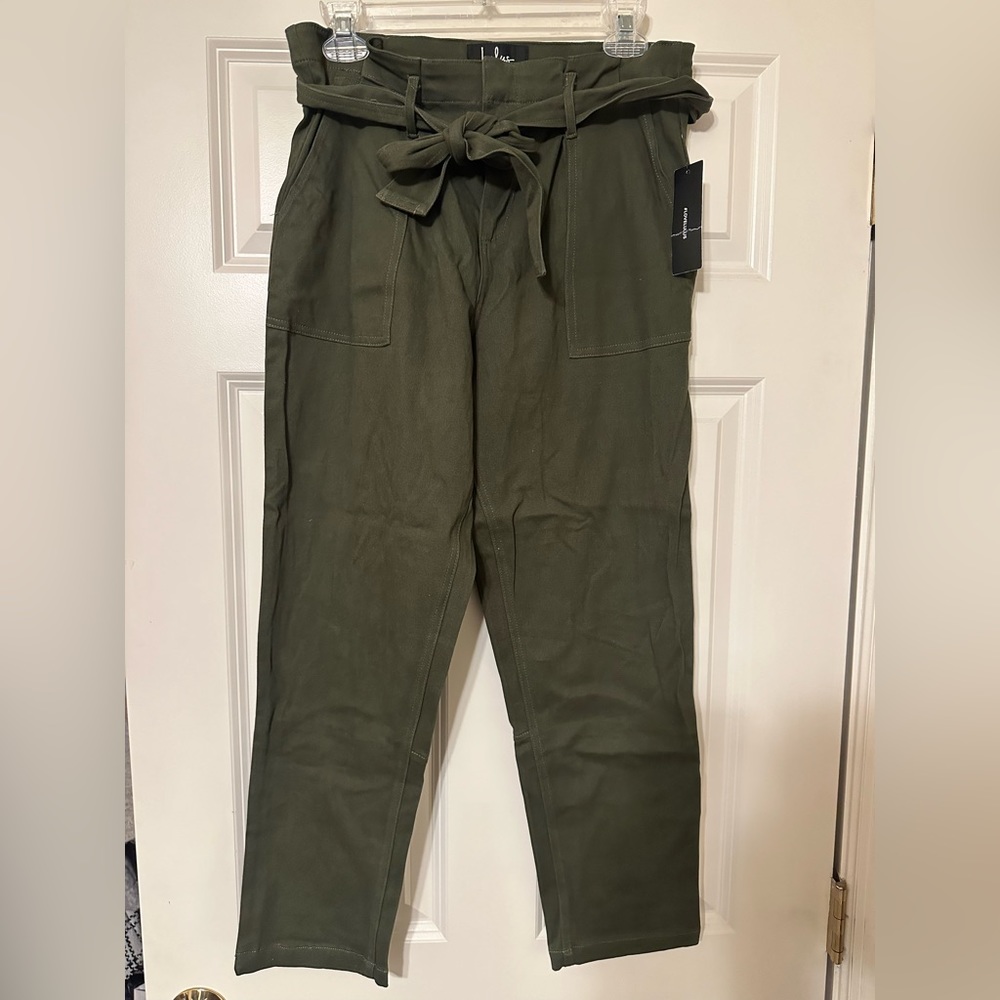 Lulus tie waist cropped pants NWT